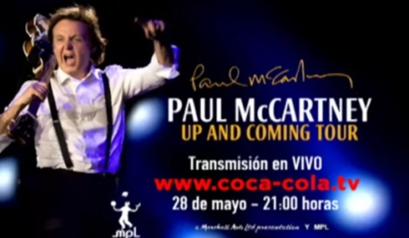 Paul McCartney en vivo desde México por Internet