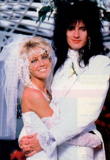 Heather y Tommy en la foto de la boda