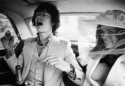 Jagger en su boda con la guapa nicaragüense Bianca Pérez